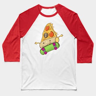 SKATER PIZZA Baseball T-Shirt